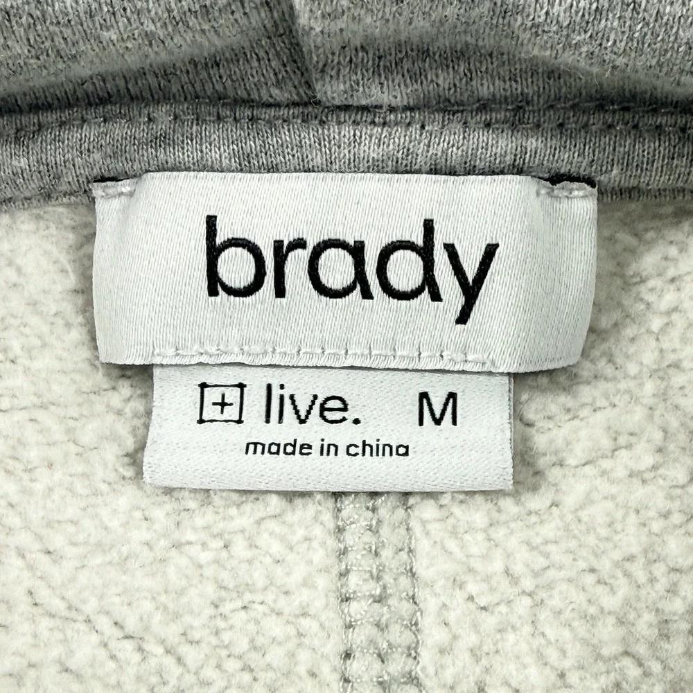 Brady Brand Varsity Hoodie Size M Gray Heather Tom‎ Brady Sweatshirt M22M002